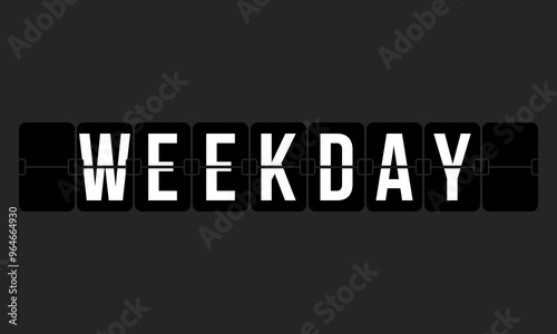 weekday score board vector illustration, arrival departure board template