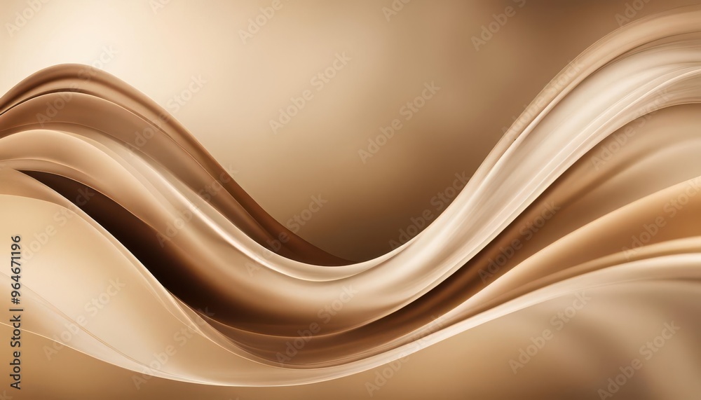 Obraz premium A brown wave with a white background