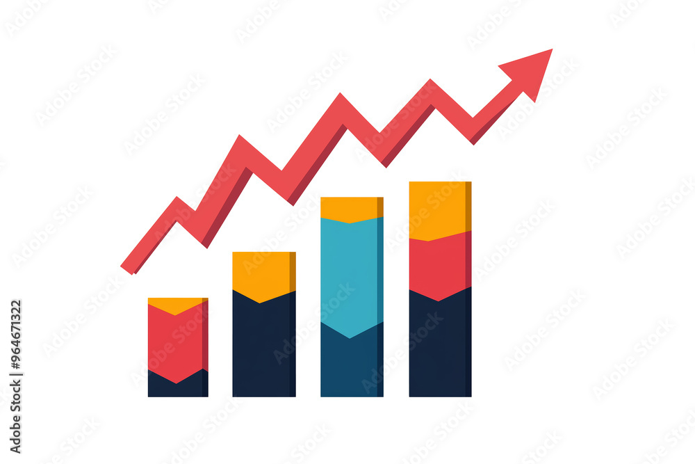 A colorful bar chart illustration featuring four bars in various heights, symbolizing business growth or statistical data. A colorful bar chart illustration featuring four bars in various heights, symbolizing business growth or statistical data.