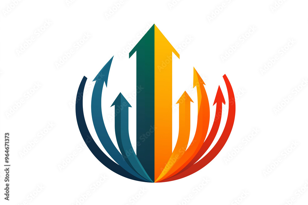 A vibrant abstract illustration featuring multiple arrows in various colors—red, orange, yellow, green, and blue—pointing upward, symbolizing growth, progress, and success. A vibrant abstract illustration featuring multiple arrows in various colors—red, orange, yellow, green, and blue—pointing upward, symbolizing growth, progress, and success.