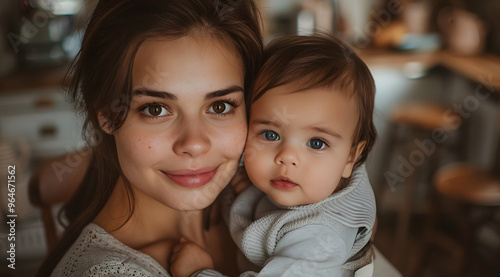 A Mother's Arms: Portrait of Affection and Bonding with Her Child