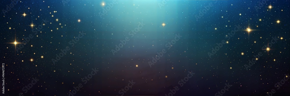 Starry night sky background, deep blue and glowing stars with copy space Starry night sky background, deep blue and glowing stars with copy space
