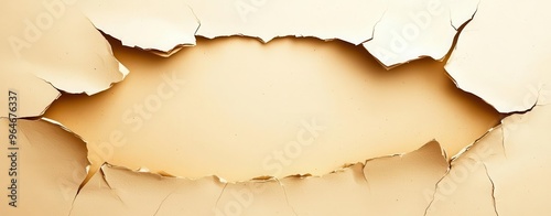 A close-up view of a cracked wall with peeling paint, revealing a smooth background. Perfect for textures and backgrounds.