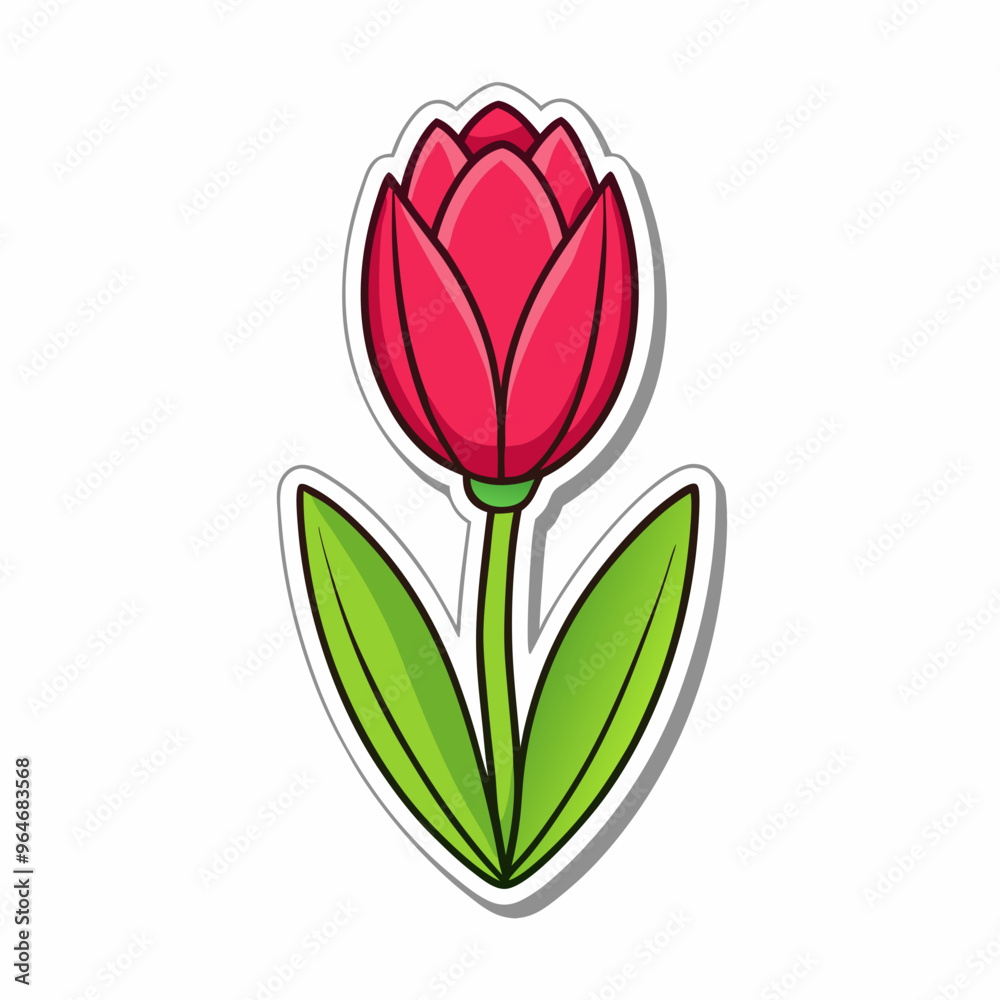 Tulip Vector Sticker Art Tulip Vector Sticker Art