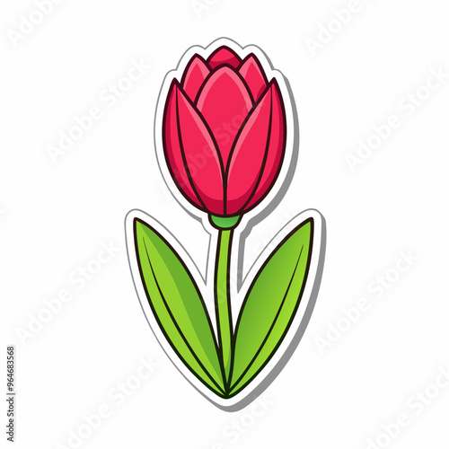 Tulip Vector Sticker Art