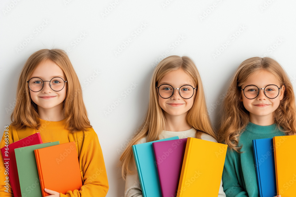 Happy Group Student On A White Background Happy Group Student On A White Background