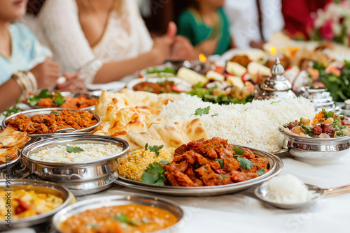 Indian Family Eating Food