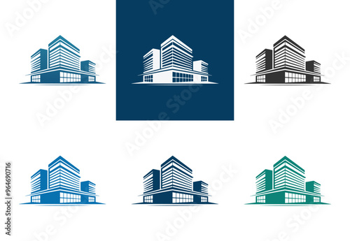 Building logo design for real estate and architecture