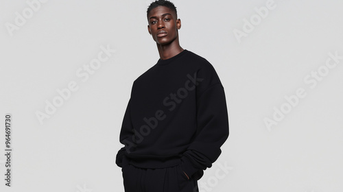 Man in Black Sweatshirt - Casual Fashion Portrait