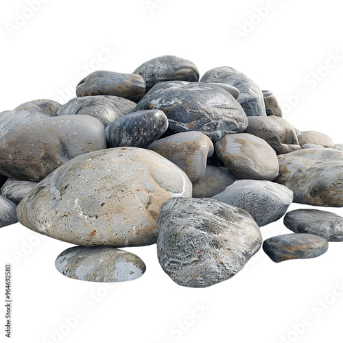 Ocean Stones isolated on white background