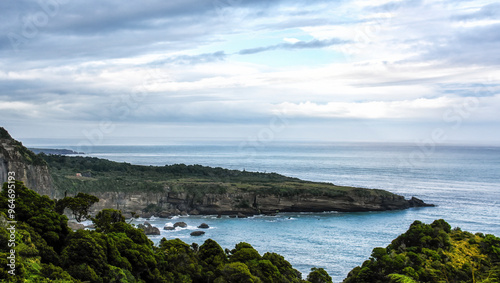 Irimahuwhero Lookout, Tasman Sea, South Island, New Zealand photo