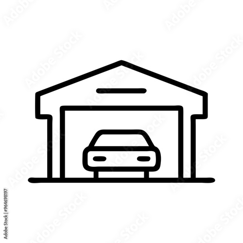 Garage with Car Icon