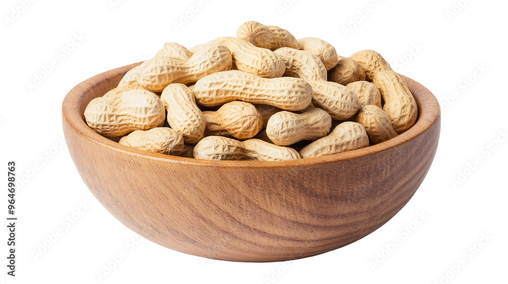 Bowl Of Shelled Peanuts On A Transparent Background Bowl Of Shelled Peanuts On A Transparent Background
