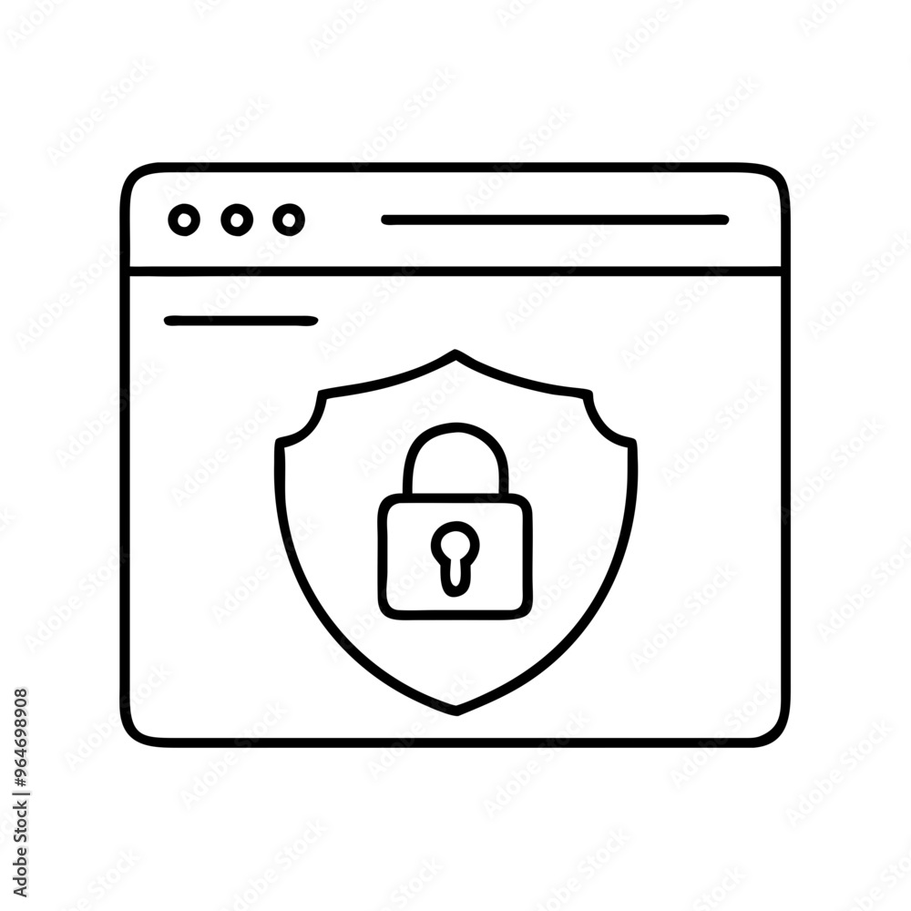 Black Lock Shield Icon Black Lock Shield Icon