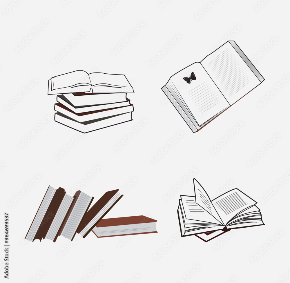 Print Book vector isolated on white background Print Book vector isolated on white background