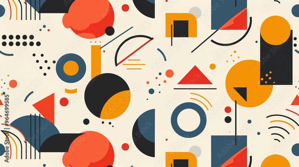 Obraz premium minimalist geometry pattern wallpaper