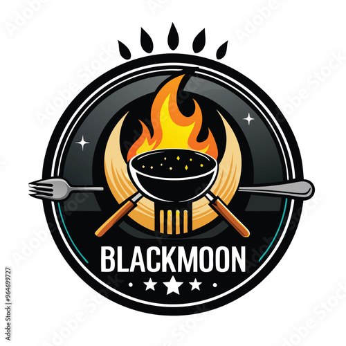 Barbecue logo template with details