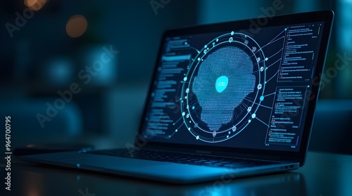 Cybersecurity and Artificial Intelligence Concept: Digital Protection and AI-Driven Security Solutions