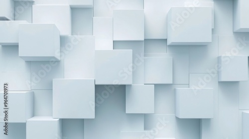 Abstract White Cube Background