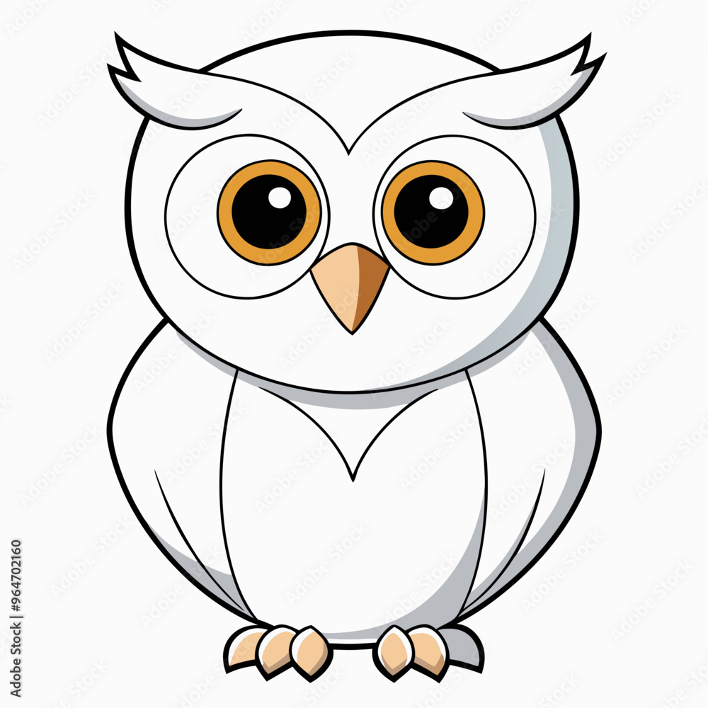 White Owl Vector Art White Owl Vector Art