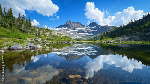 Crystal Clear Lake Reflection 