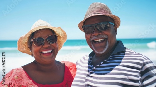 Joyful Couple at the Beach