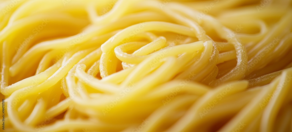 Top down view of pasta, noodles, Italian spaghetti, food close-up, macro