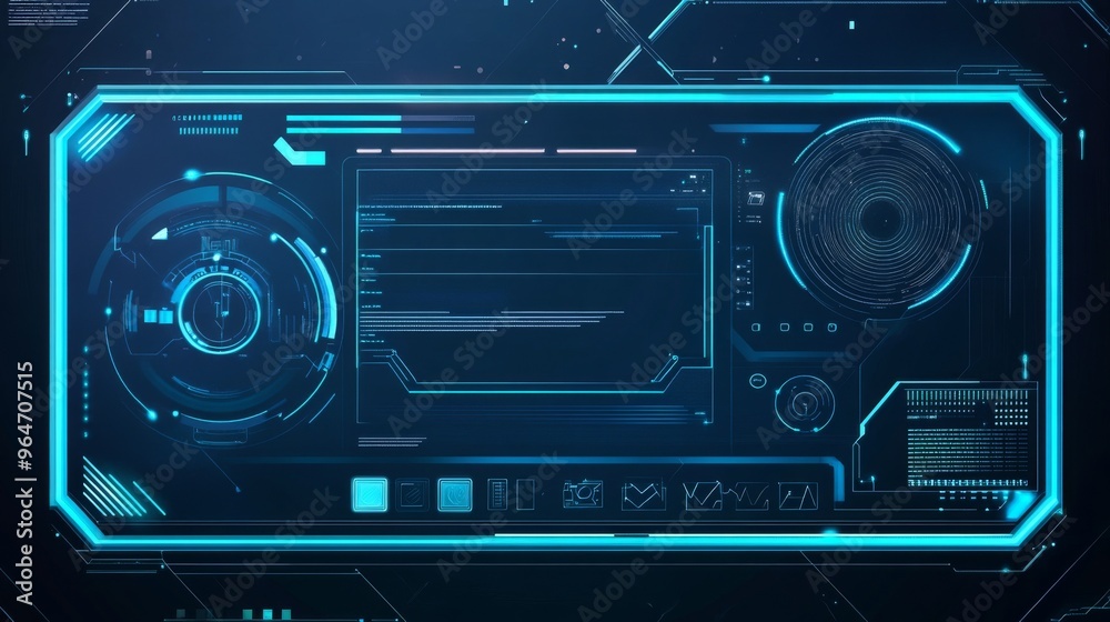 Fototapeta premium Futuristic User Interface Display