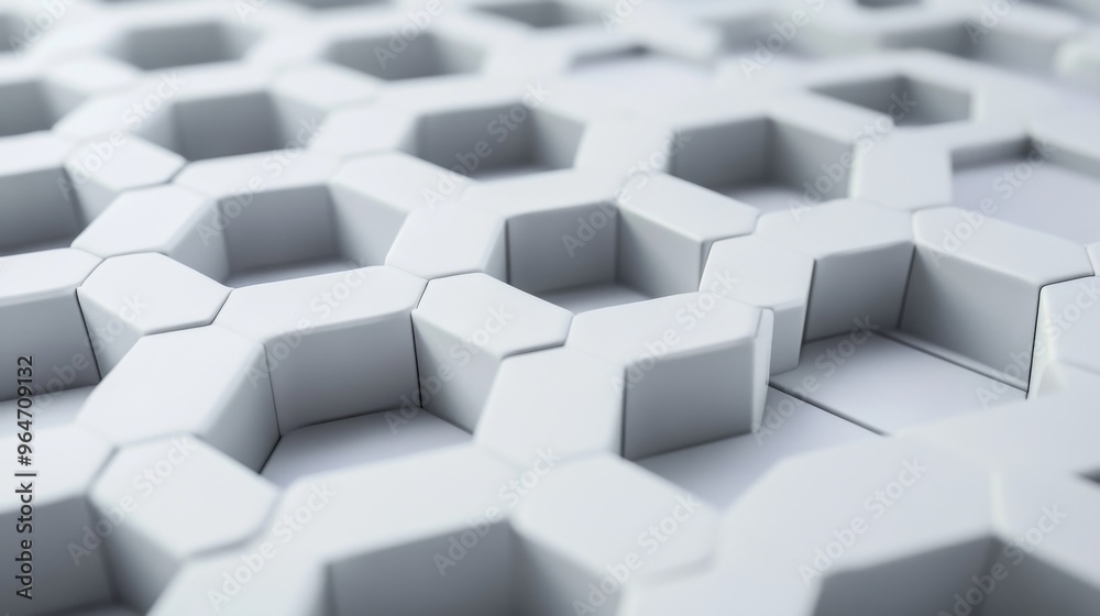 Abstract White Hexagonal Pattern Abstract White Hexagonal Pattern