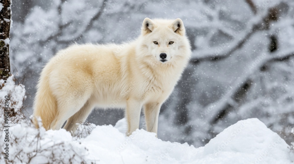 Arctic Wolf in Winter Wonderland Arctic Wolf in Winter Wonderland