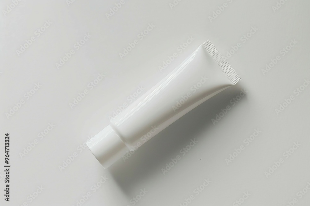 a tube of toothpaste on a white surface a tube of toothpaste on a white surface
