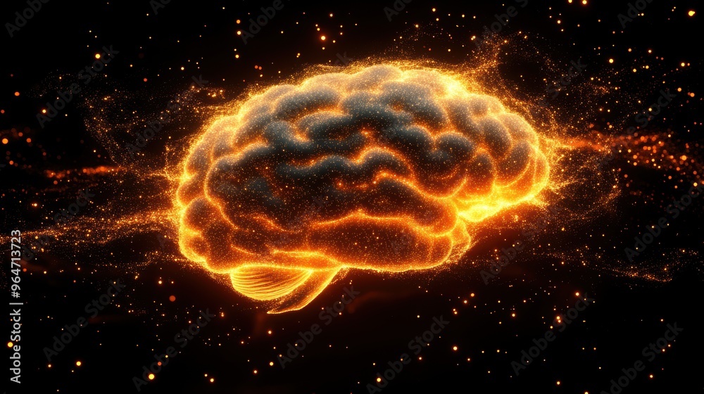 abstract glowing brain abstract glowing brain