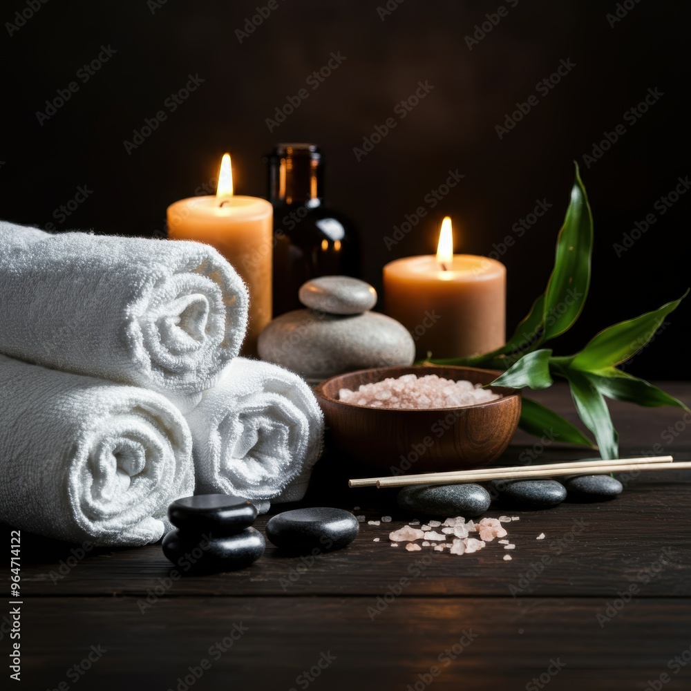 Beauty spa treatment with candles Beauty spa treatment with candles