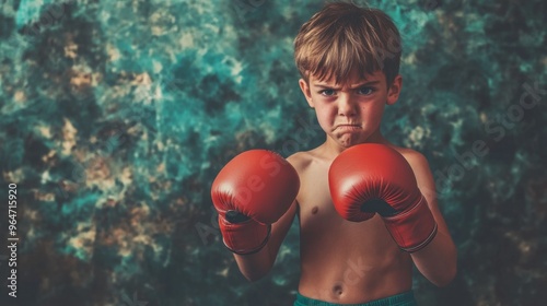 Intense Young Boxer photo