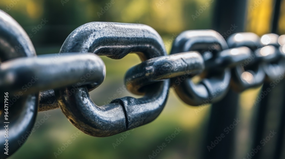 Close-Up of Metal Chain Links Close-Up of Metal Chain Links