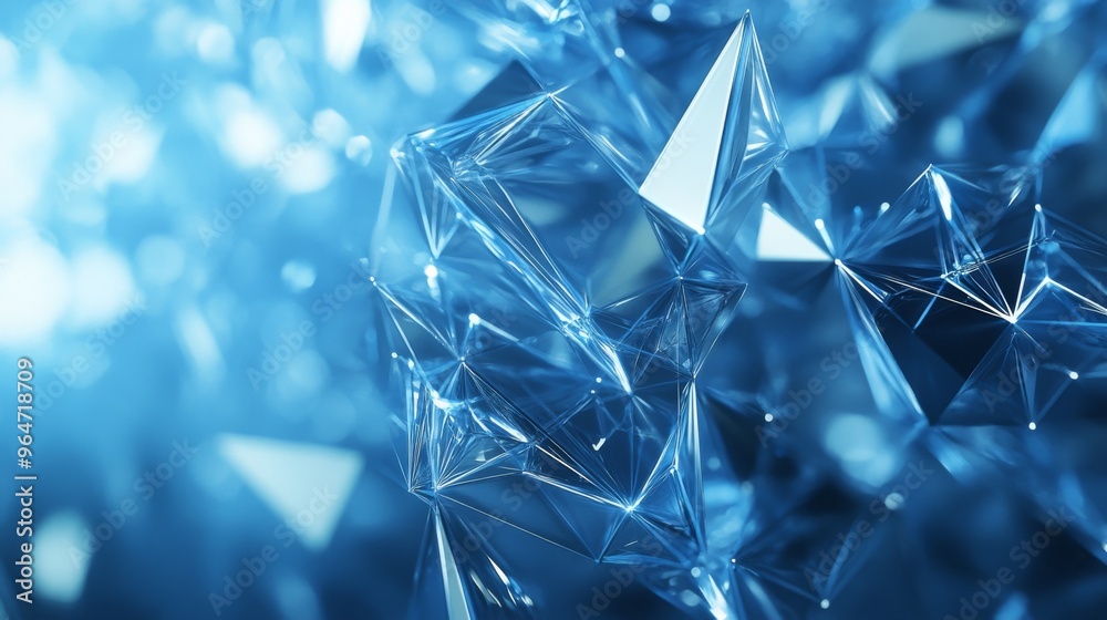 Abstract Blue Crystal Background Abstract Blue Crystal Background