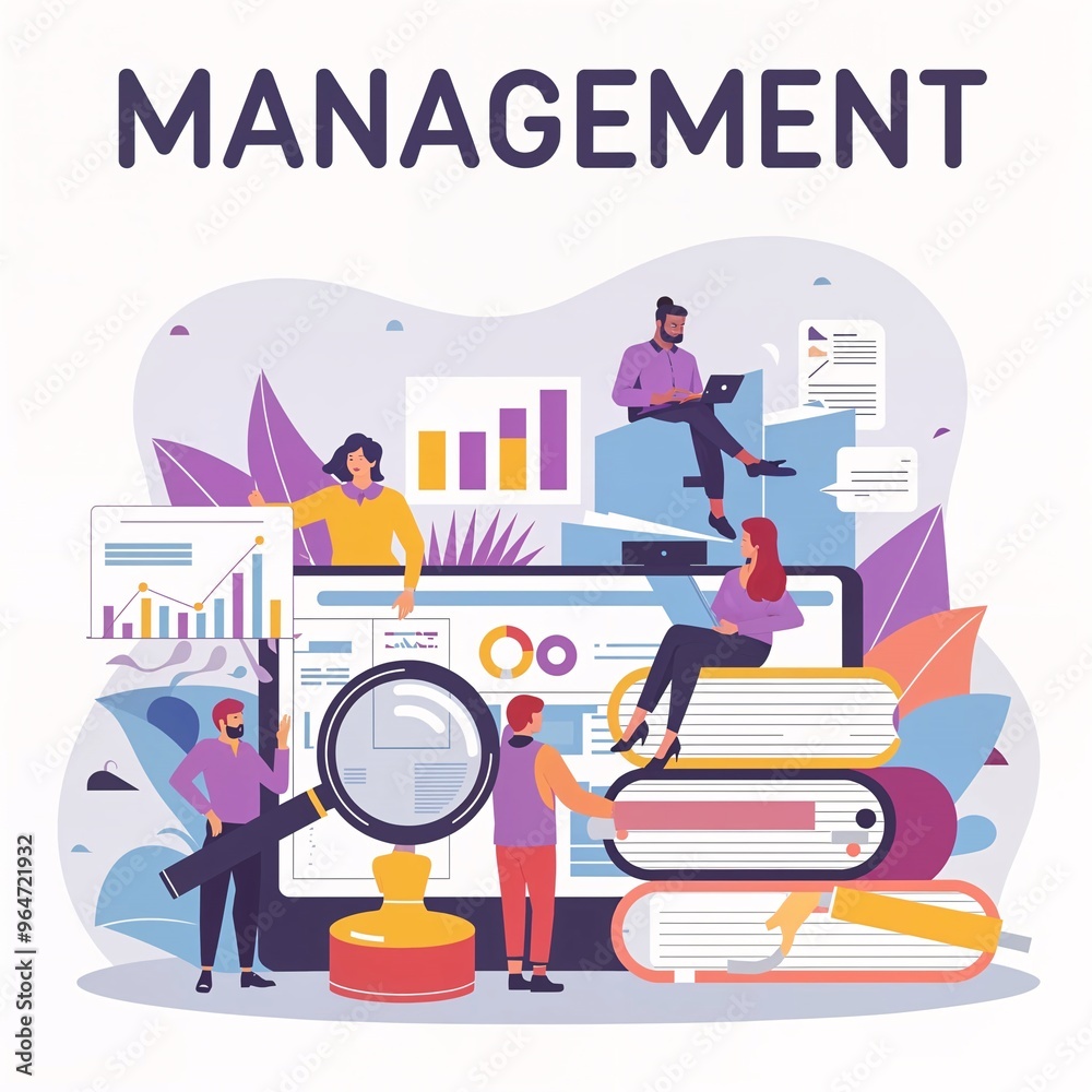 Obraz premium Creative Management Concept with Data Analysis