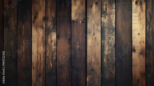 Vintage Brown Wood Wall Texture Background.