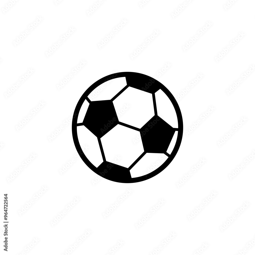 Classic black and white soccer ball vector icon. Classic black and white soccer ball vector icon.