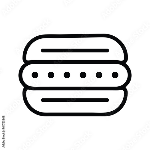Hamburger Icon | Simple Burger Symbol for Menus, Fast Food Design, and User Interface