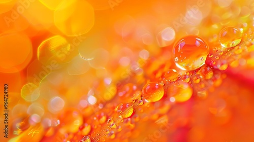 vibrant water droplets on orange crystal colorful bubble macro closeup highsaturation abstract photography photo