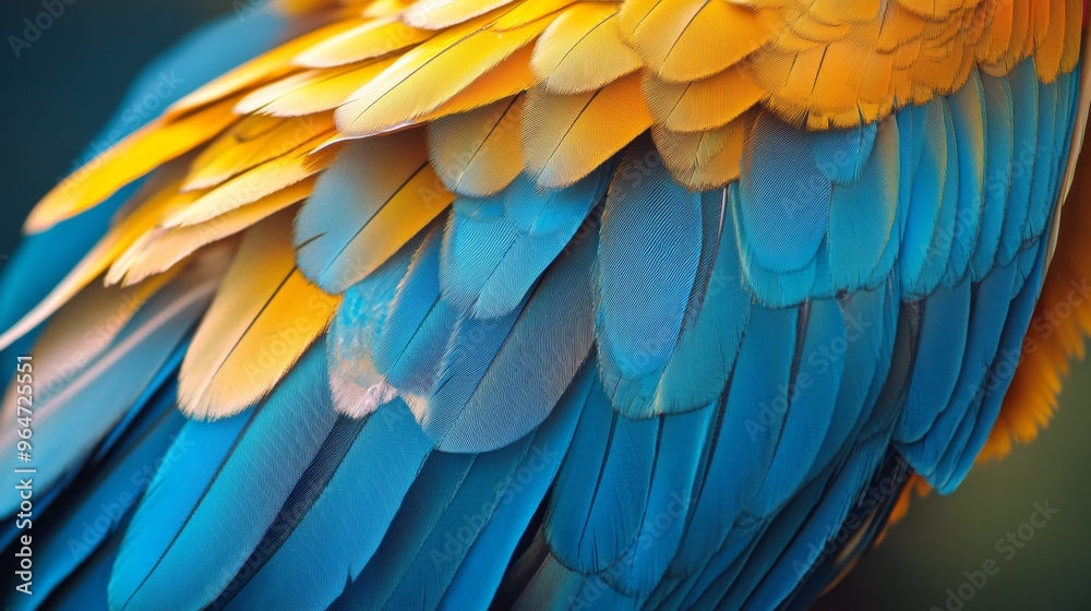 Fototapeta premium Vibrant Parrot Feathers