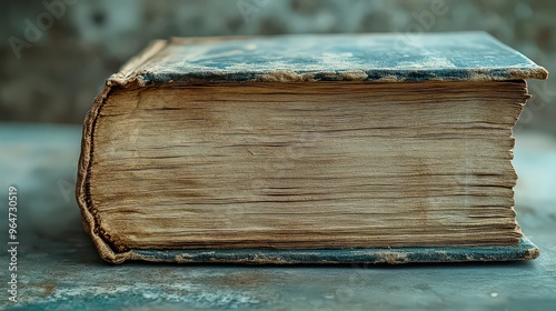 weathered, old book with faded pages and a worn cover, symbolizing history, wisdom, and the passage of time through literature.