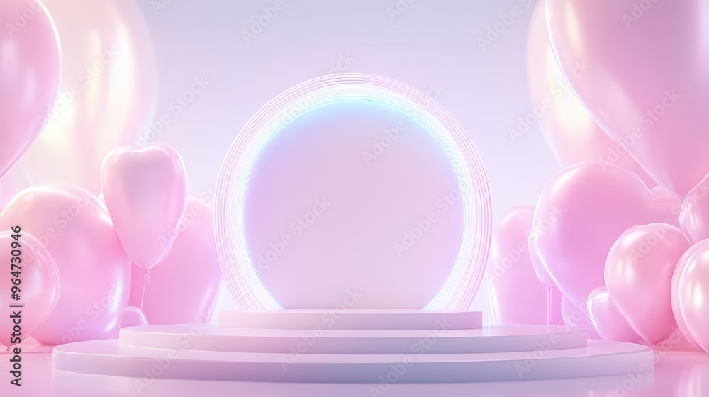 A pink and white background with a white circle in the middle A pink and white background with a white circle in the middle