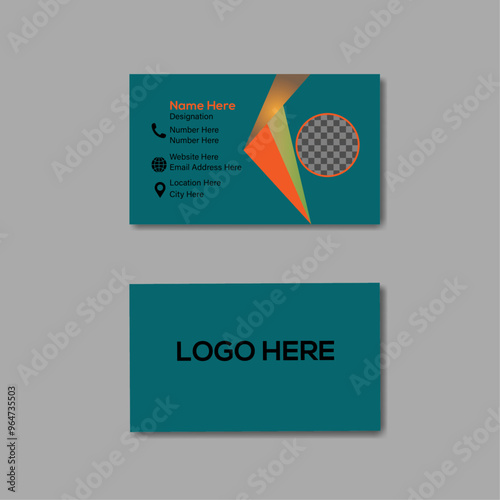 Modern Professional business card design photo