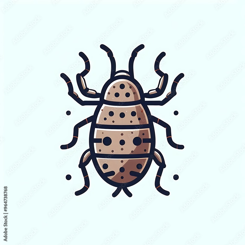 Flea, flat illustration for graphics resource of insects, bug, and pests Flea, flat illustration for graphics resource of insects, bug, and pests