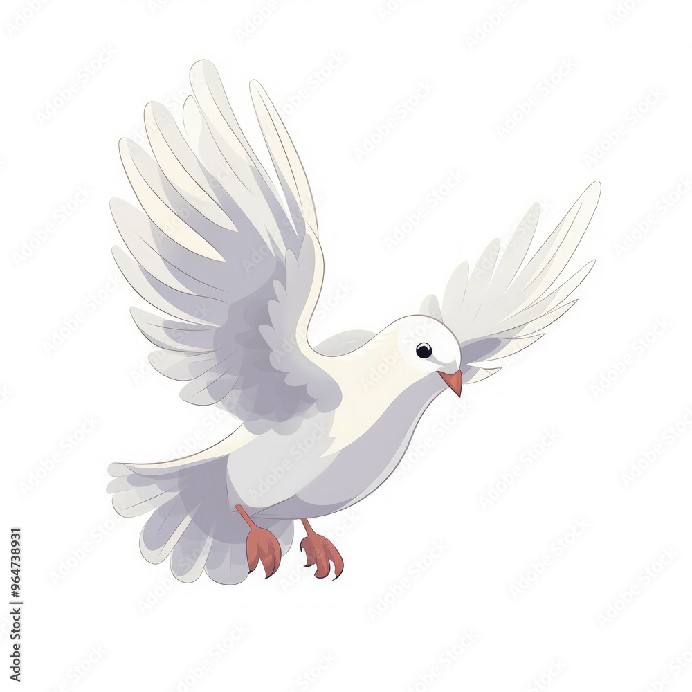 Fototapeta premium generated illustration of white dove symbol of peace