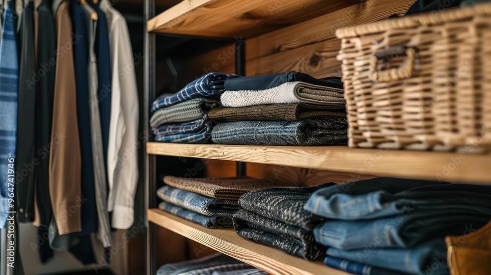 wellorganized closet with variety of stylish storage solutions modern home organization