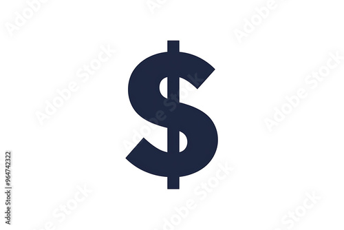 A simple and clean dollar symbol icon ($) designed in a minimalist style