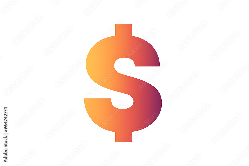 A simple and clean dollar symbol icon ($) designed in a minimalist style A simple and clean dollar symbol icon ($) designed in a minimalist style